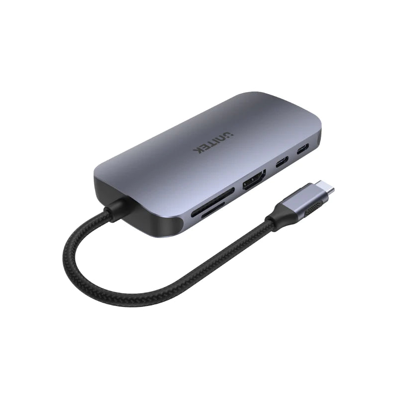 Unitek D1071A uHUB N9+ 9-in-1 USB-C Ethernet Hub with HDMI, 100W Power Delivery and Dual Card Reader Unitek D1071A uHUB N9+ 9-in-1 USB-C Ethernet Hub with HDMI, 100W Power Delivery and Dual Card Reader
